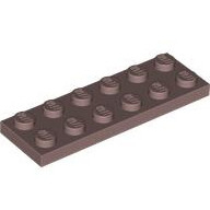 Lego destička 2x6, pískově červená (4215231)